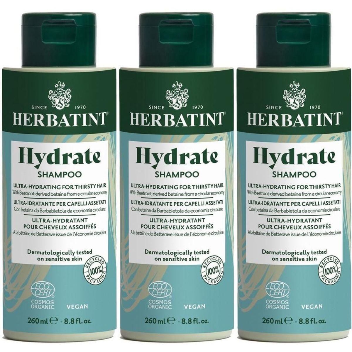 Trova prezzi di Herbatint hydrate shampoo 3x260 g e compra online