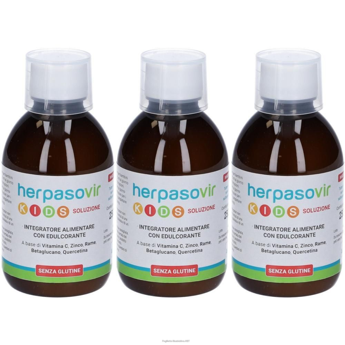 Trova prezzi di herpasovir kids soluzione rt 250 ml 3x250 ml orale e compra online