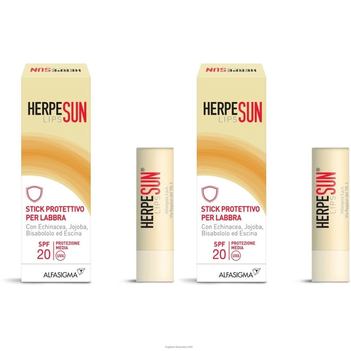 Trova prezzi di herpesun lip stick labbra spf 20 5 ml set da 2 2x5 ml e compra online