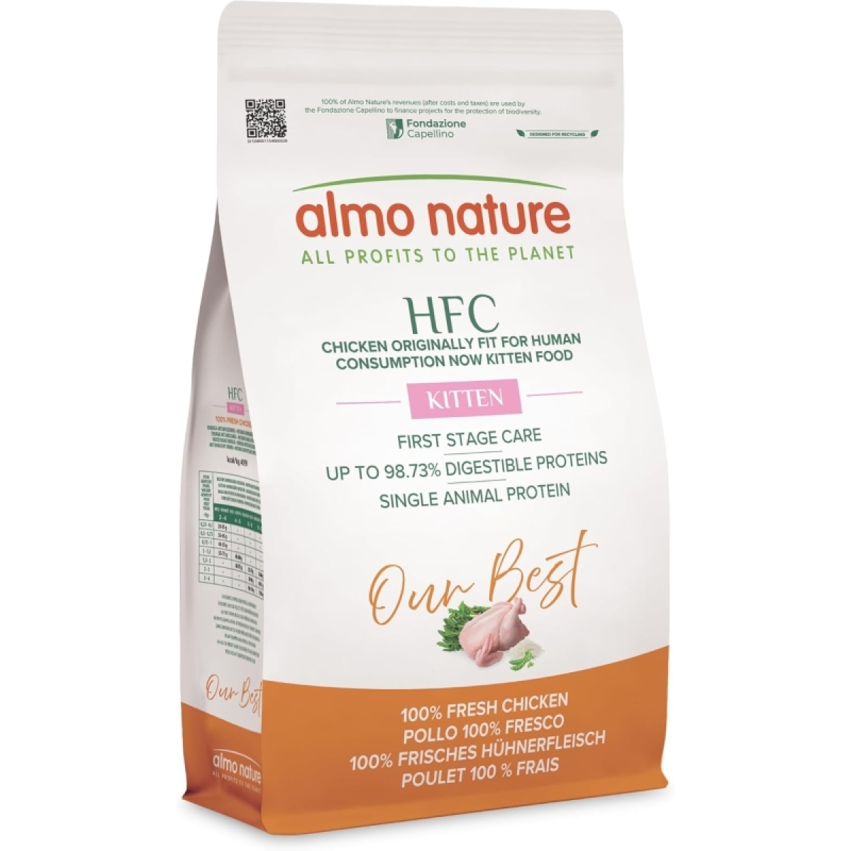 Trova prezzi di Hfc our best kitten pollo - alimento completo per gattini 1,2 kg e compra online