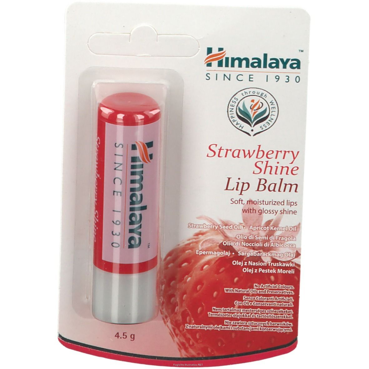 Trova prezzi di himalaya strawberry shine balsamo per labbra 4,5 g rossetto e compra online