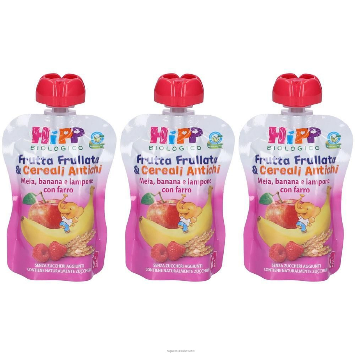 Trova prezzi di hipp bio frutta frullata&cereali antichi mela banana lampone farro 90 e compra online