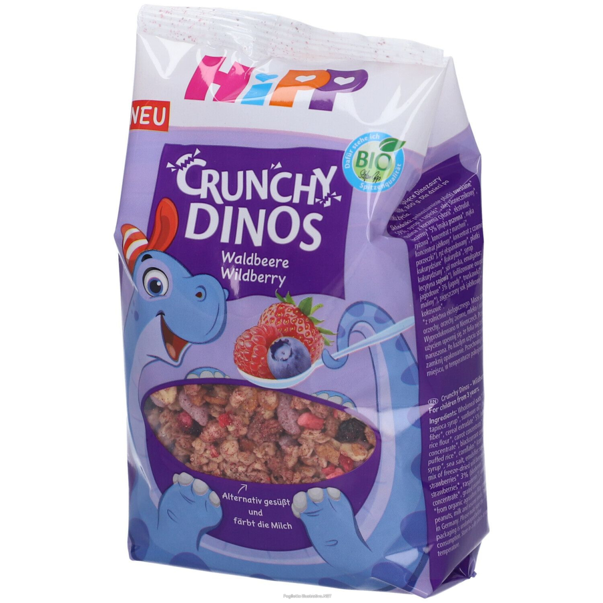 Trova prezzi di hipp bio muesli croccante dino frutti di bosco dai 3 anni 300 g e compra online