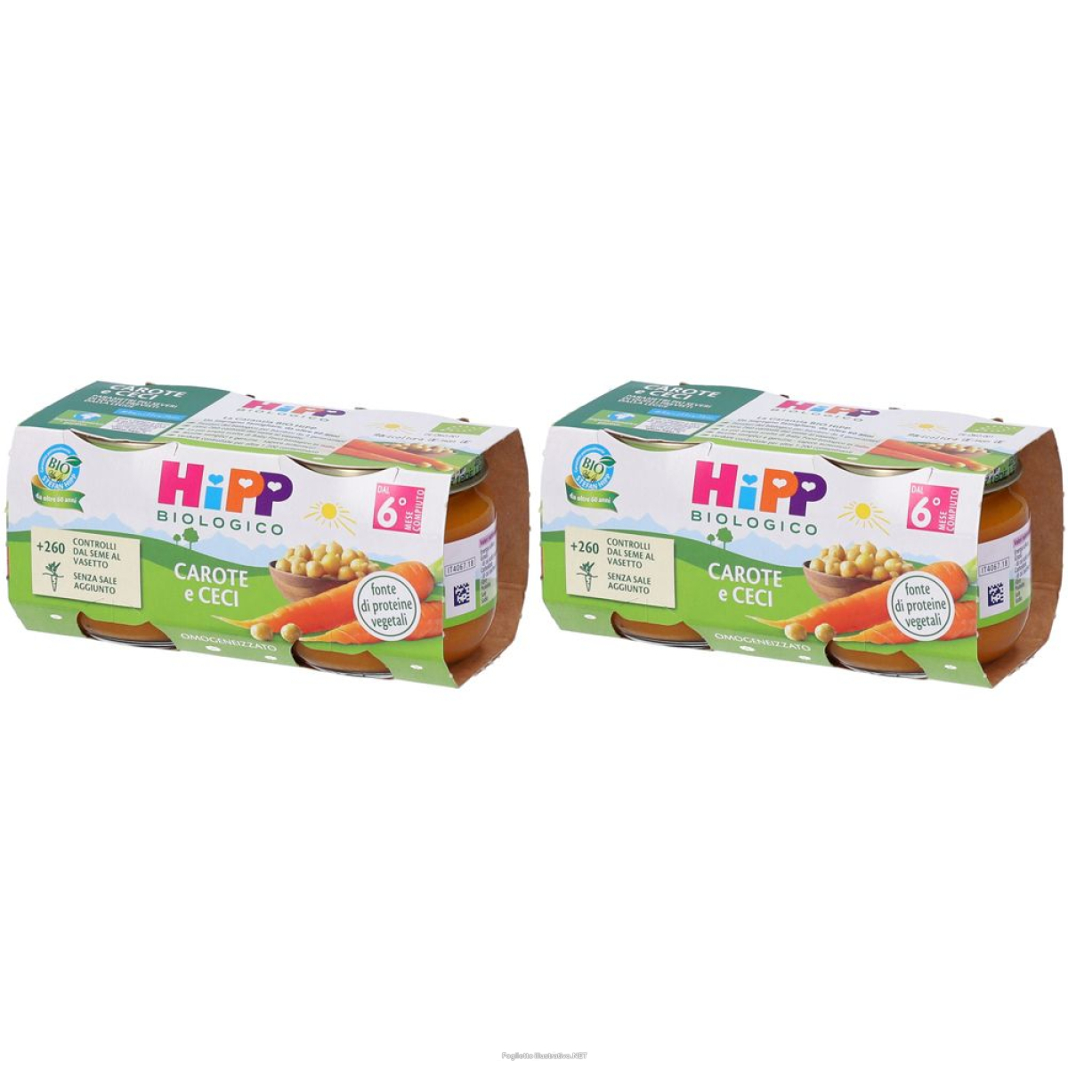 Trova prezzi di hipp bio omog carote/ceci2x80g set da 2 2x2x80 g pappa e compra online