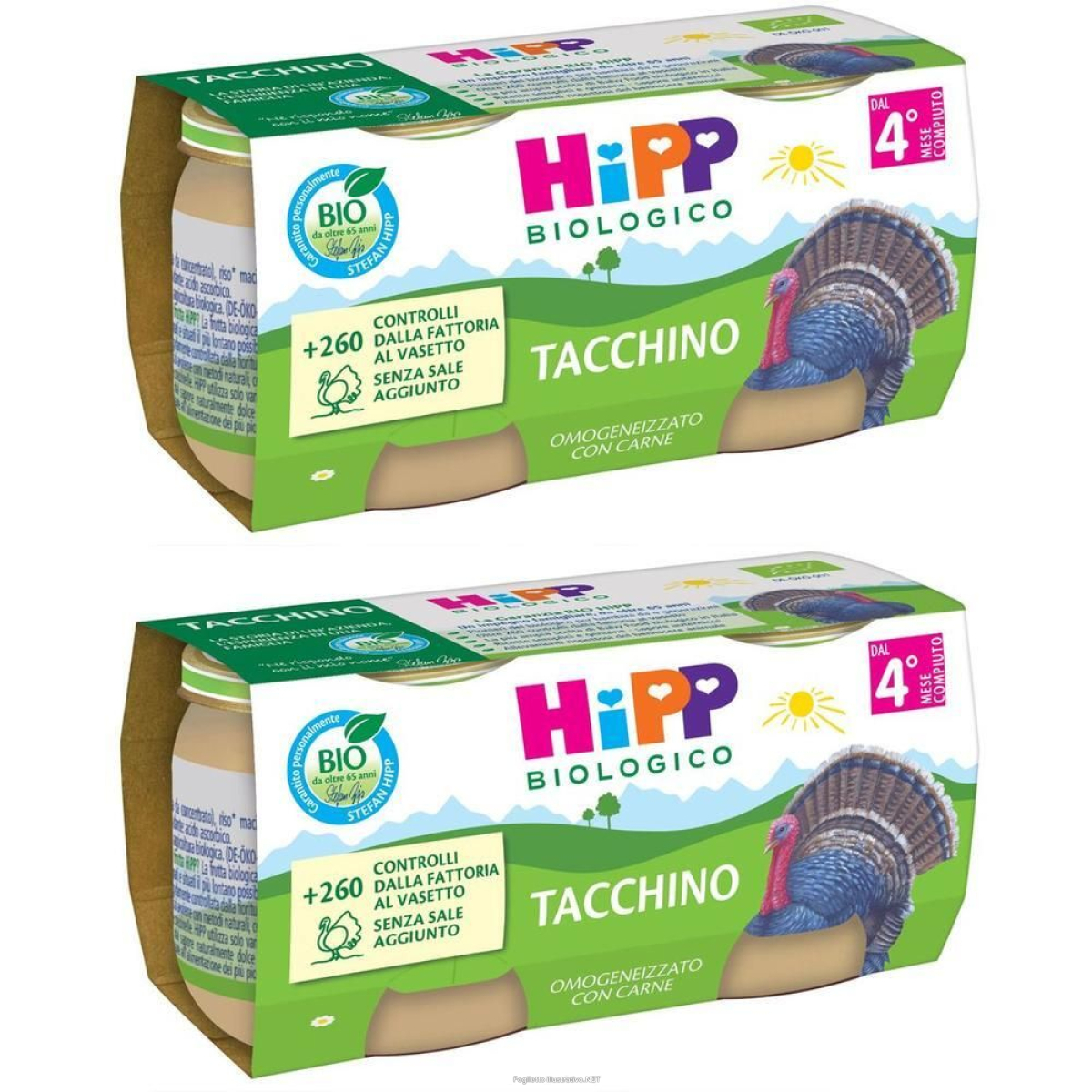 Trova prezzi di hipp bio omogeneizzato tacchino 2 pezzi da 80 g 2x160 g pappa e compra online