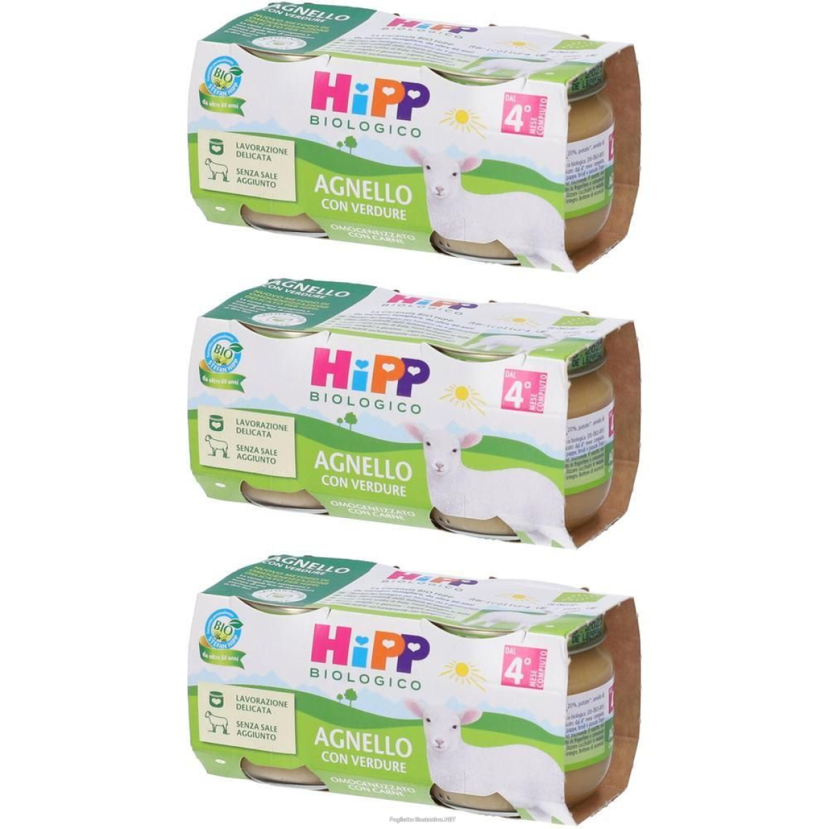 Trova prezzi di hipp biologico agnello con verdure omogeneizzato 3x160 g e compra online