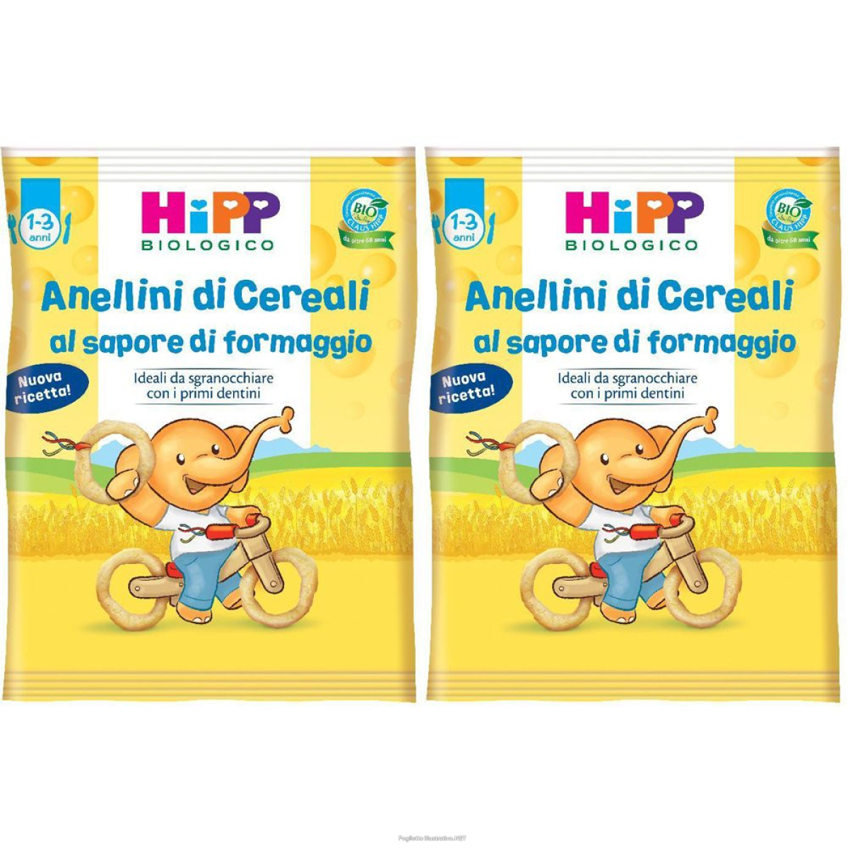 Trova prezzi di hipp biologico anellini di cereali al sapore formaggio set da 2 2x2 e compra online