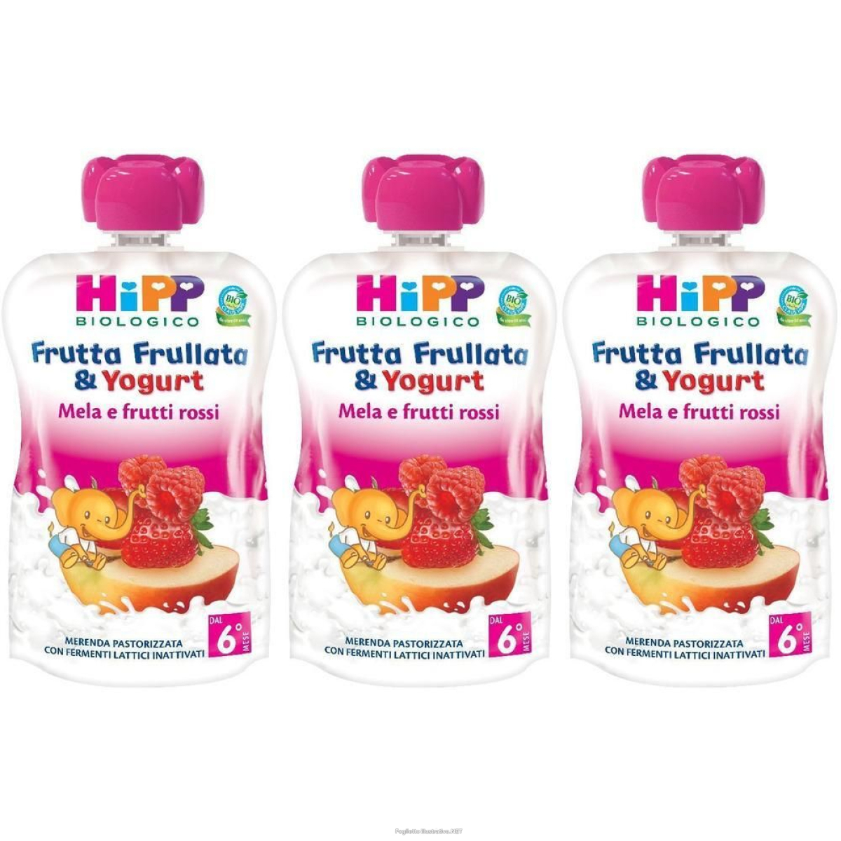Trova prezzi di hipp biologico frutta frullata e yogurt mela frutti rossi 90 g e compra online