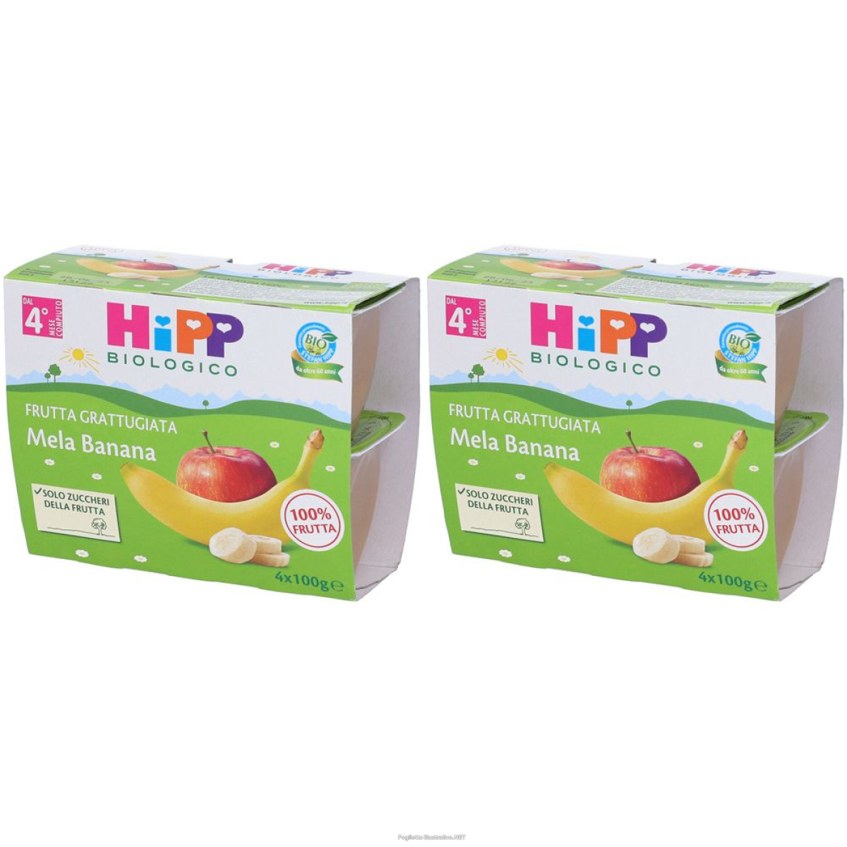 Trova prezzi di hipp biologico mela banana frutta grattugiata 2x400 g pappa e compra online