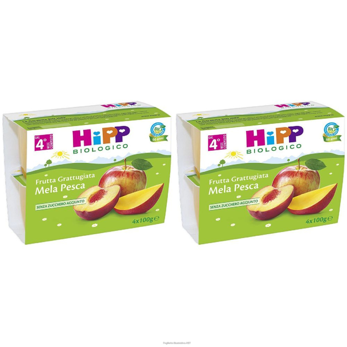 Trova prezzi di hipp biologico mela pesca frutta grattugiata set da 2 2x400 g e compra online