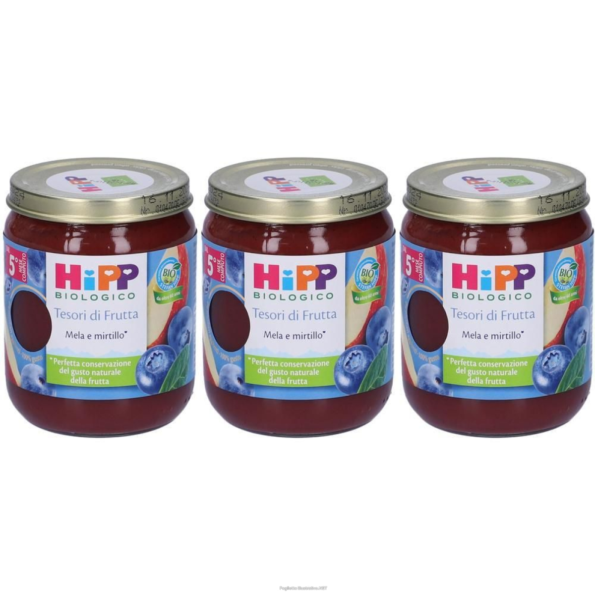 Trova prezzi di hipp biologico tesori di frutta mela e mirtillo purea 3x160 g e compra online