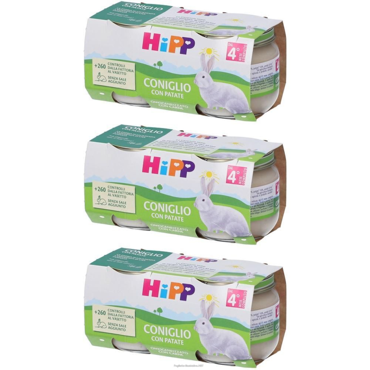 Trova prezzi di hipp omogeneizzato coniglio con patate 3x160 g e compra online