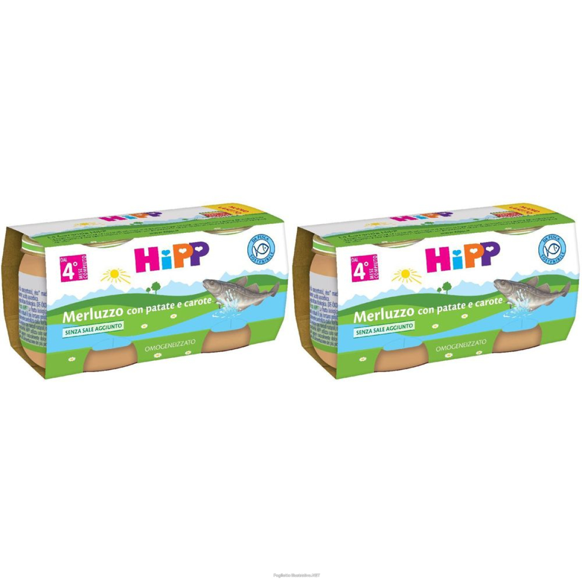 Trova prezzi di hipp omogeneizzato merluzzo con patate e carote set da 2 2x2x80 g papp e compra online