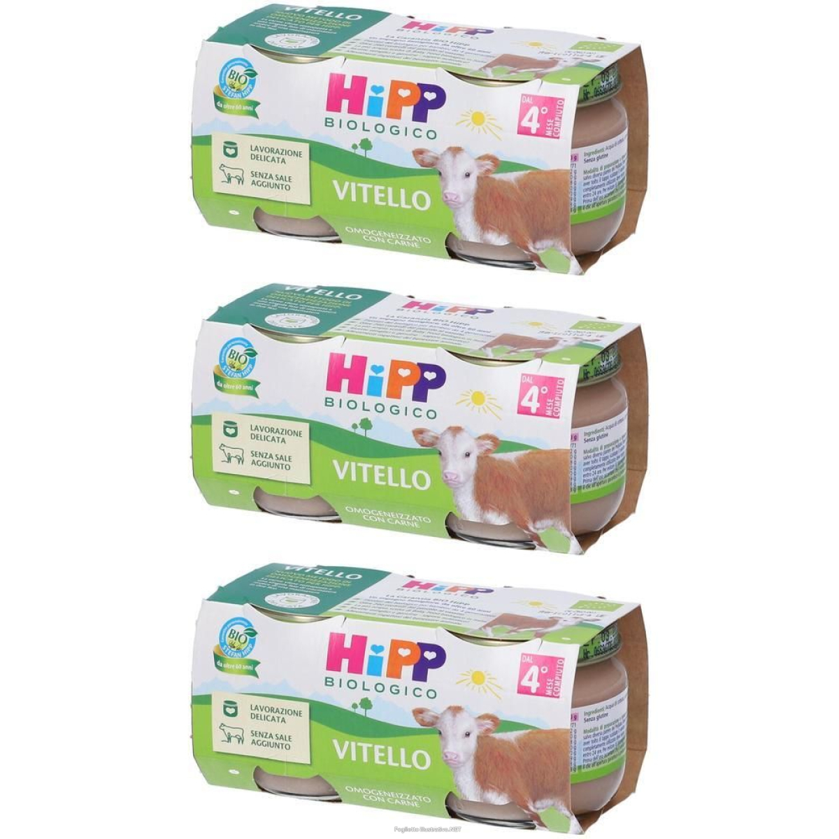 Trova prezzi di hipp omogenizzato di vitello biologico 3x160 g e compra online
