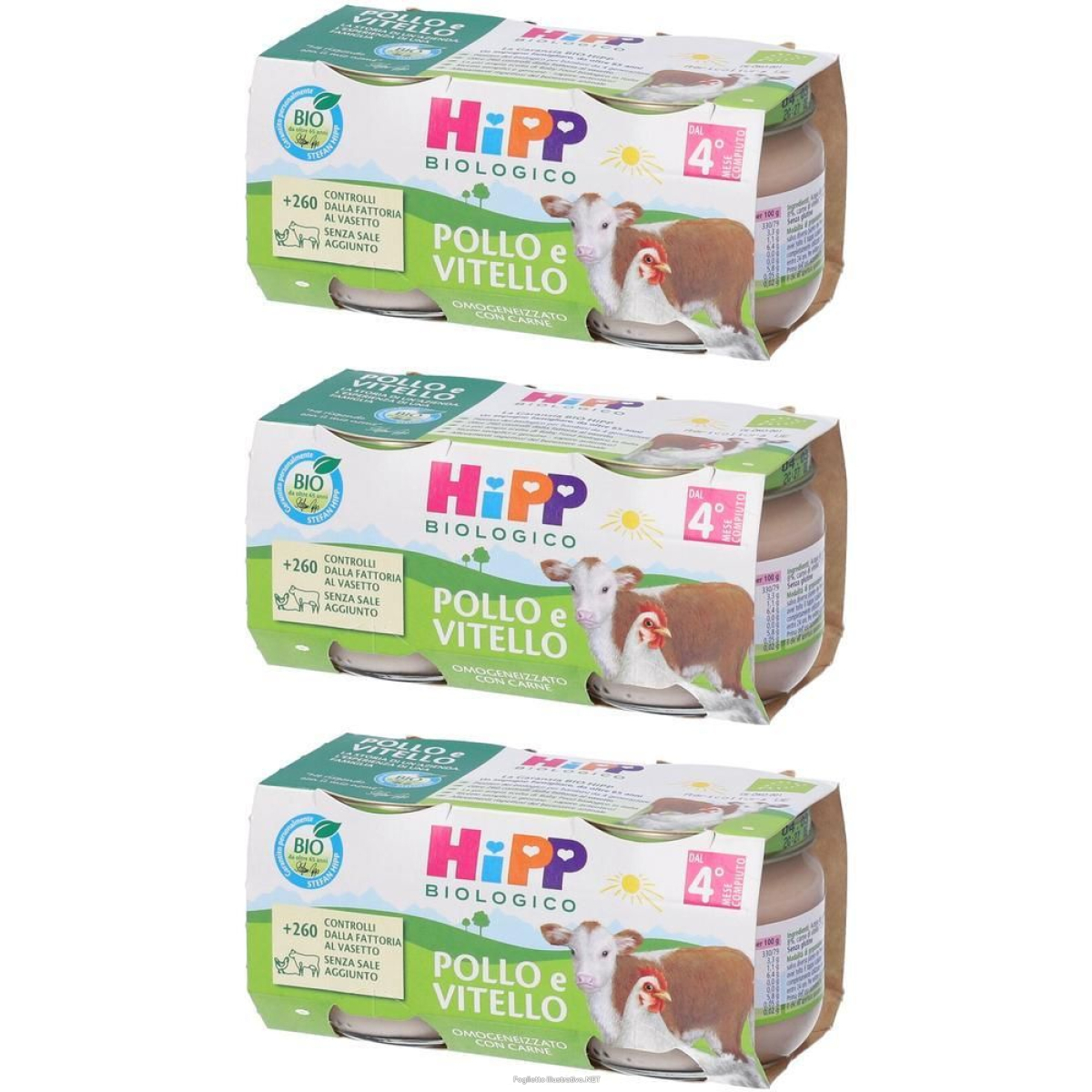 Trova prezzi di hipp omogenizzato pollo e vitello 3x160 g e compra online