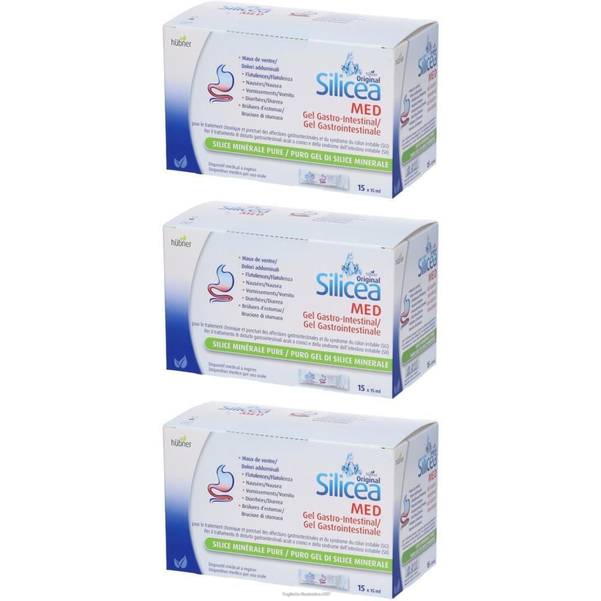 Trova prezzi di hubner silicea med gel gastrointestinale 3x15x15 ml orale e compra online