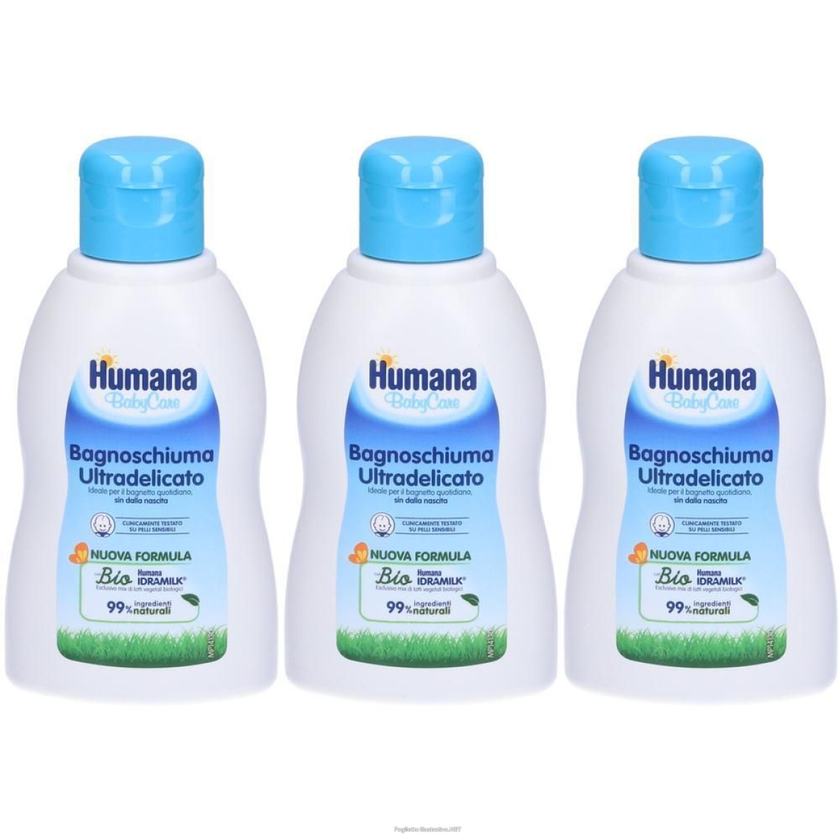 Trova prezzi di humana babycare bagnoschiuma ultradelicato 3x200 ml schiuma da bagno e compra online