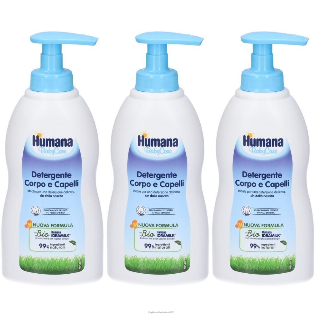 Trova prezzi di humana babycare detergente corpo e capelli 3x300 ml sapone liquido e compra online