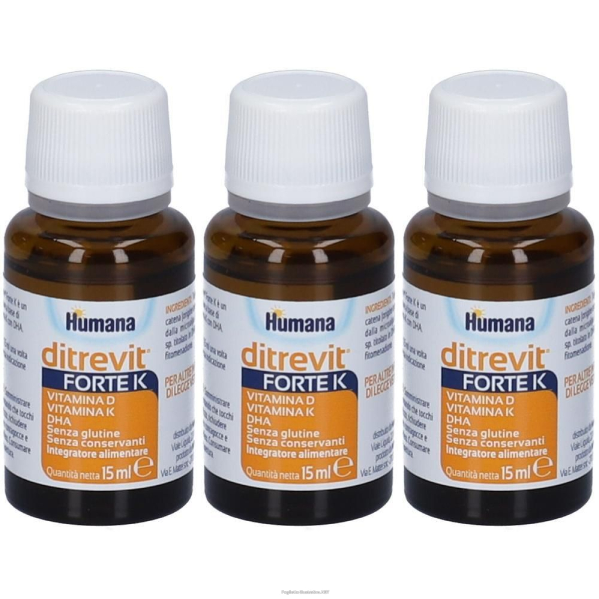 Trova prezzi di humana ditrevit forte k soluzione orale 3x15 ml orale e compra online
