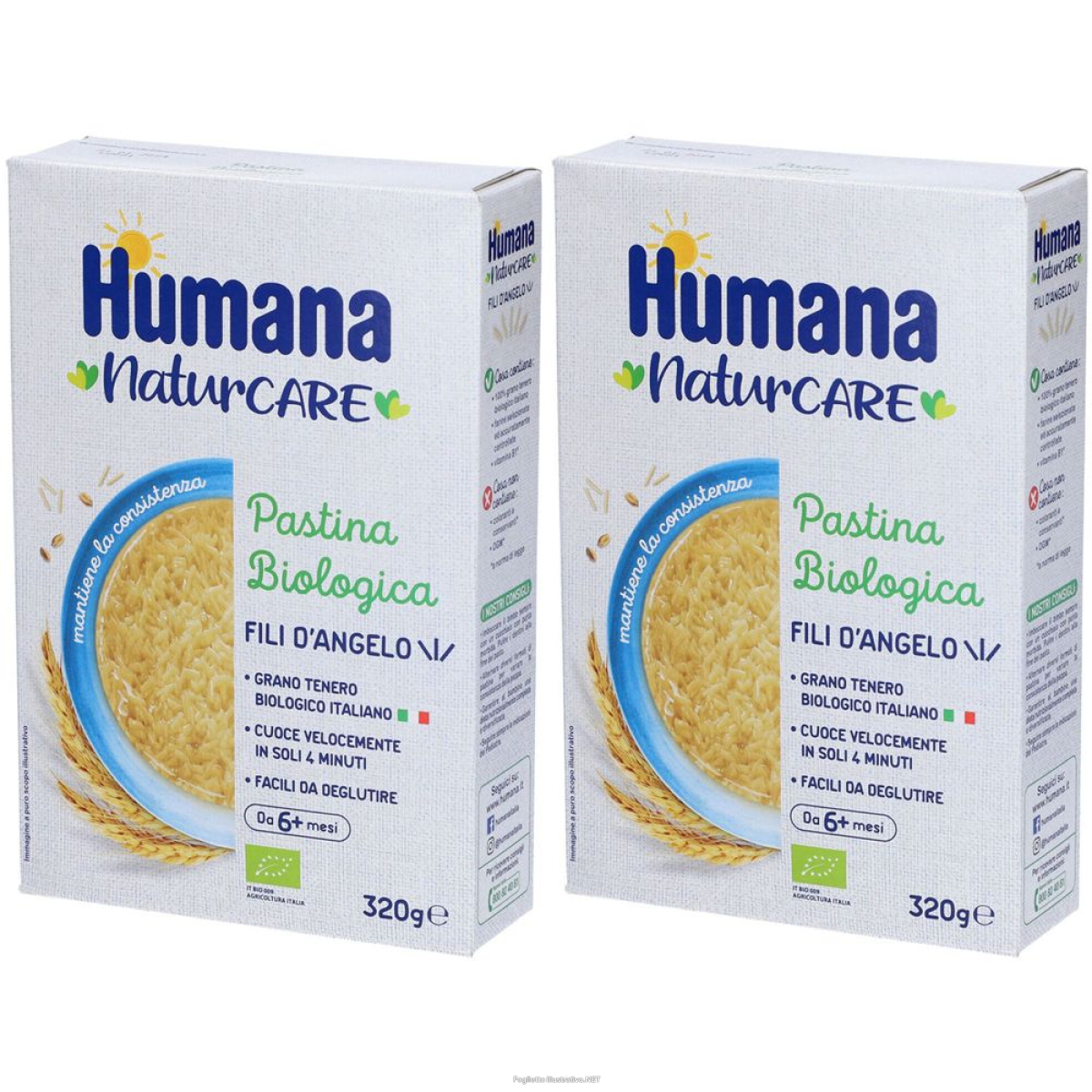 Trova prezzi di humana fili d'angelo biologici pastina set da 2 2x320 g pappa e compra online