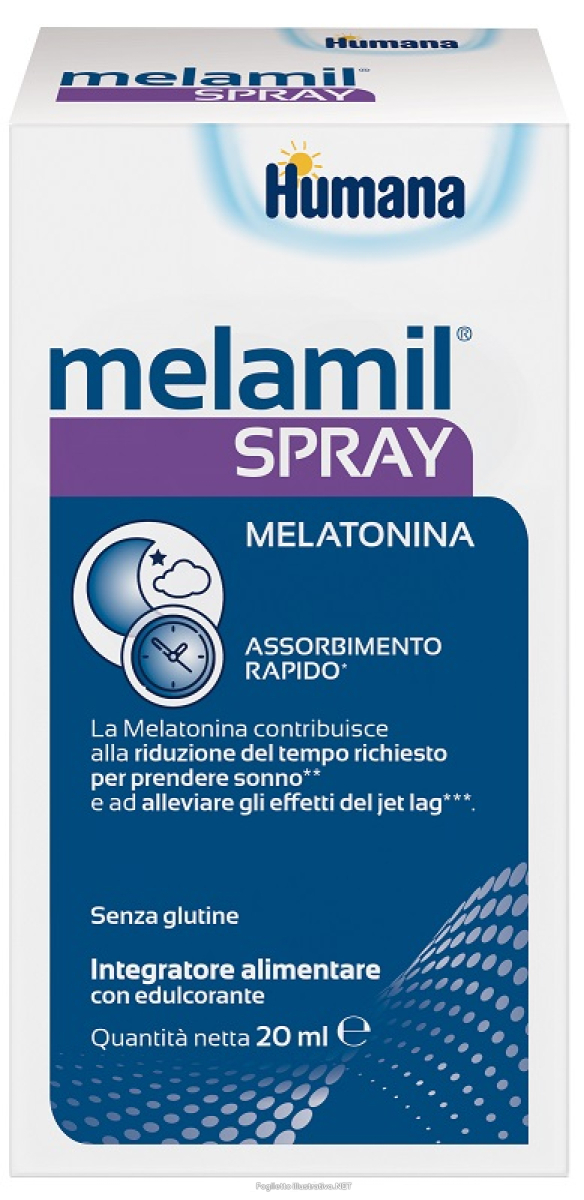 Trova prezzi di humana melamil spray melatonina integratore per il sonno e gli effetti del jet lag 20ml e compra online