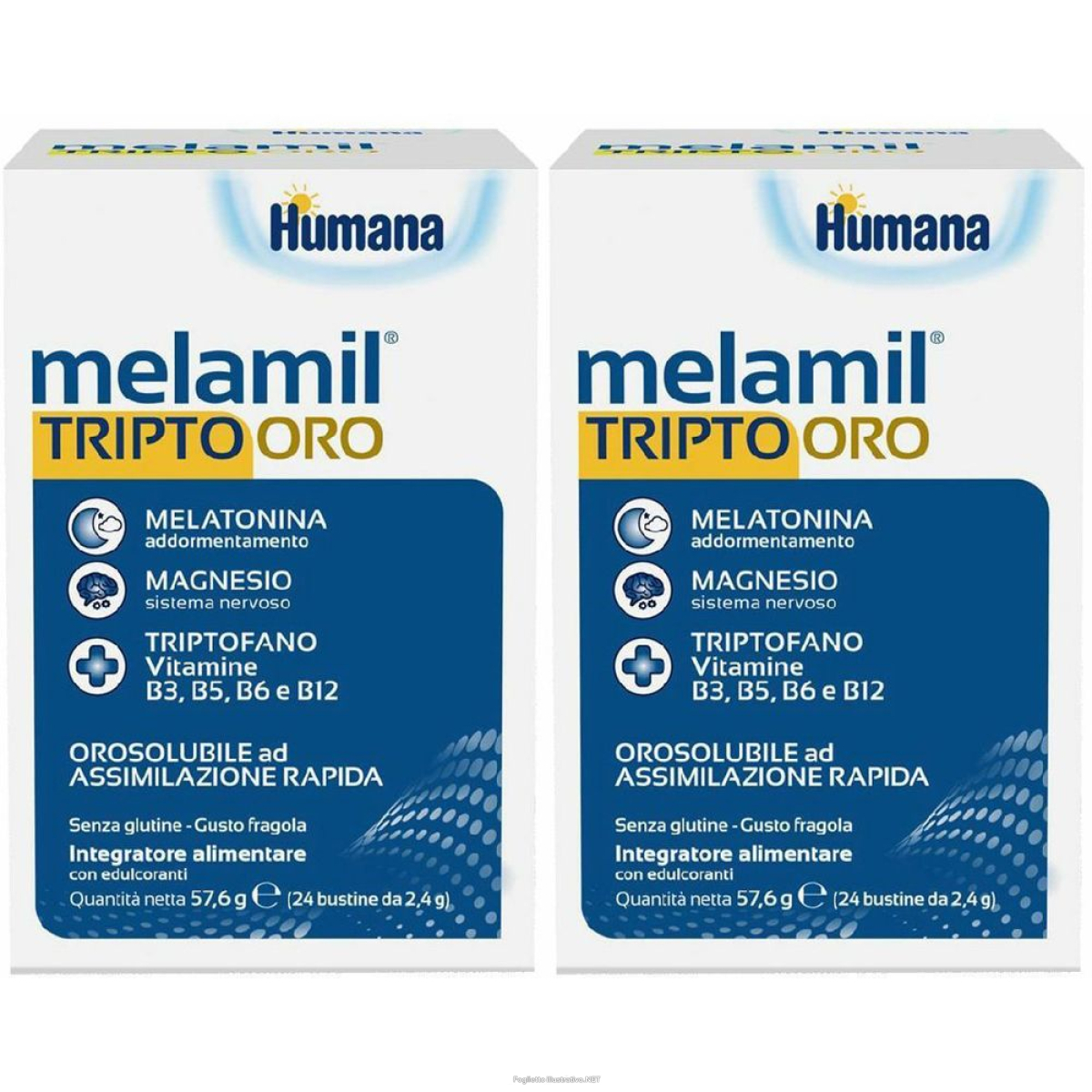 Trova prezzi di humana melamil® tripto oro set da 2 2x57,6 g bustina e compra online