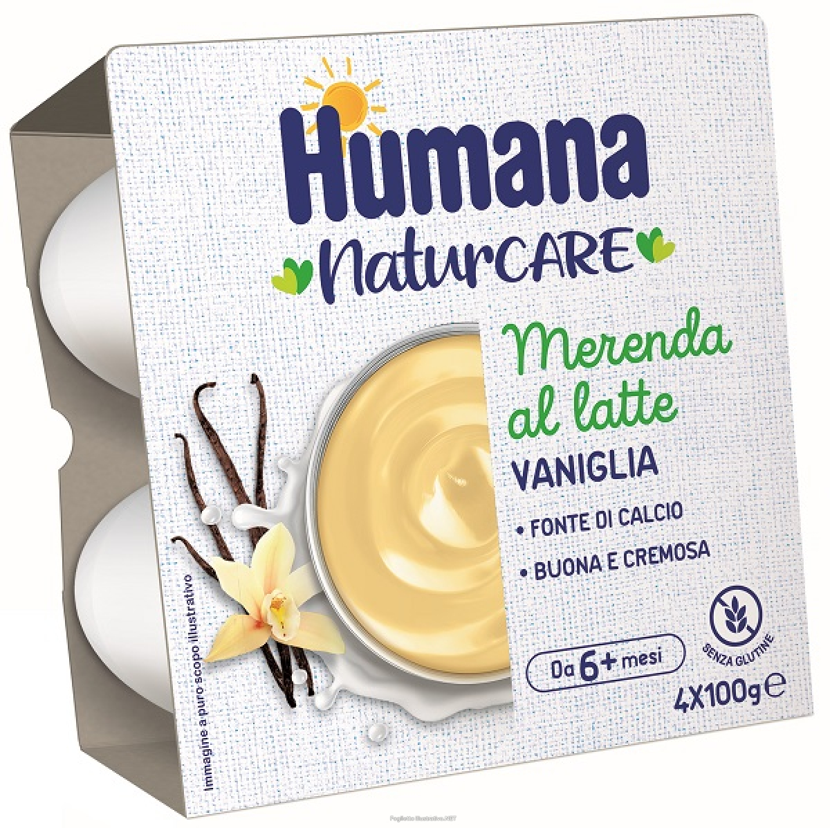 Trova prezzi di humana merenda vaniglia 4 vasetti da 100 g e compra online
