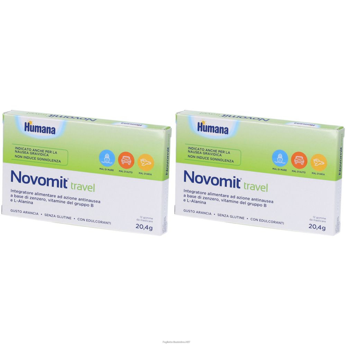 Trova prezzi di humana novomit travel set da 2 2x12 pz gomme masticabili e compra online