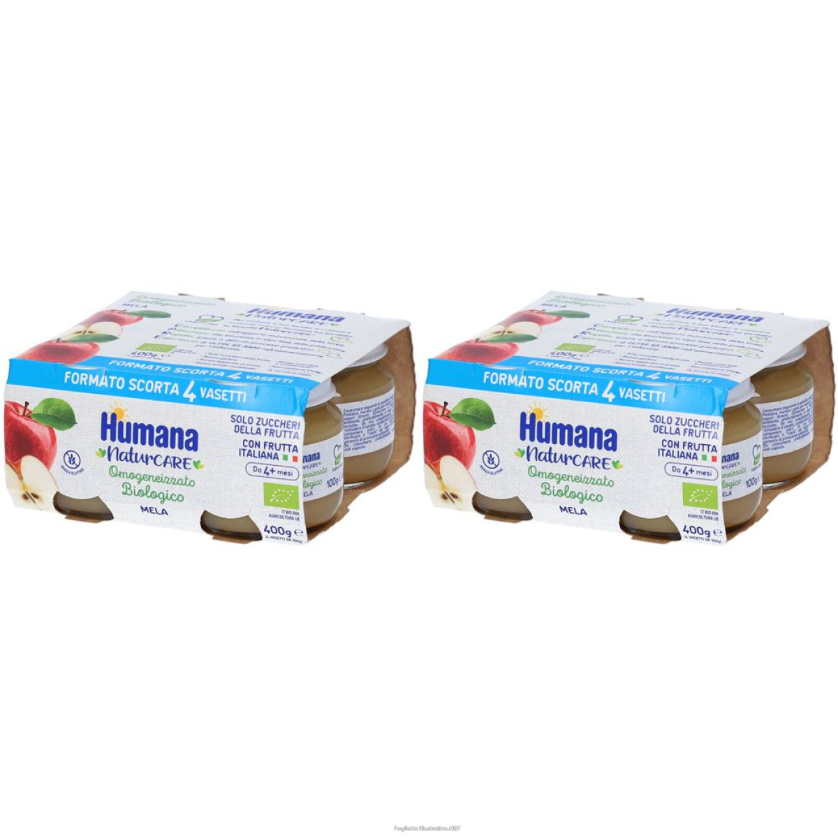 Trova prezzi di humana omogeneizzato biologico mela set da 2 2x4x100 g pappa e compra online