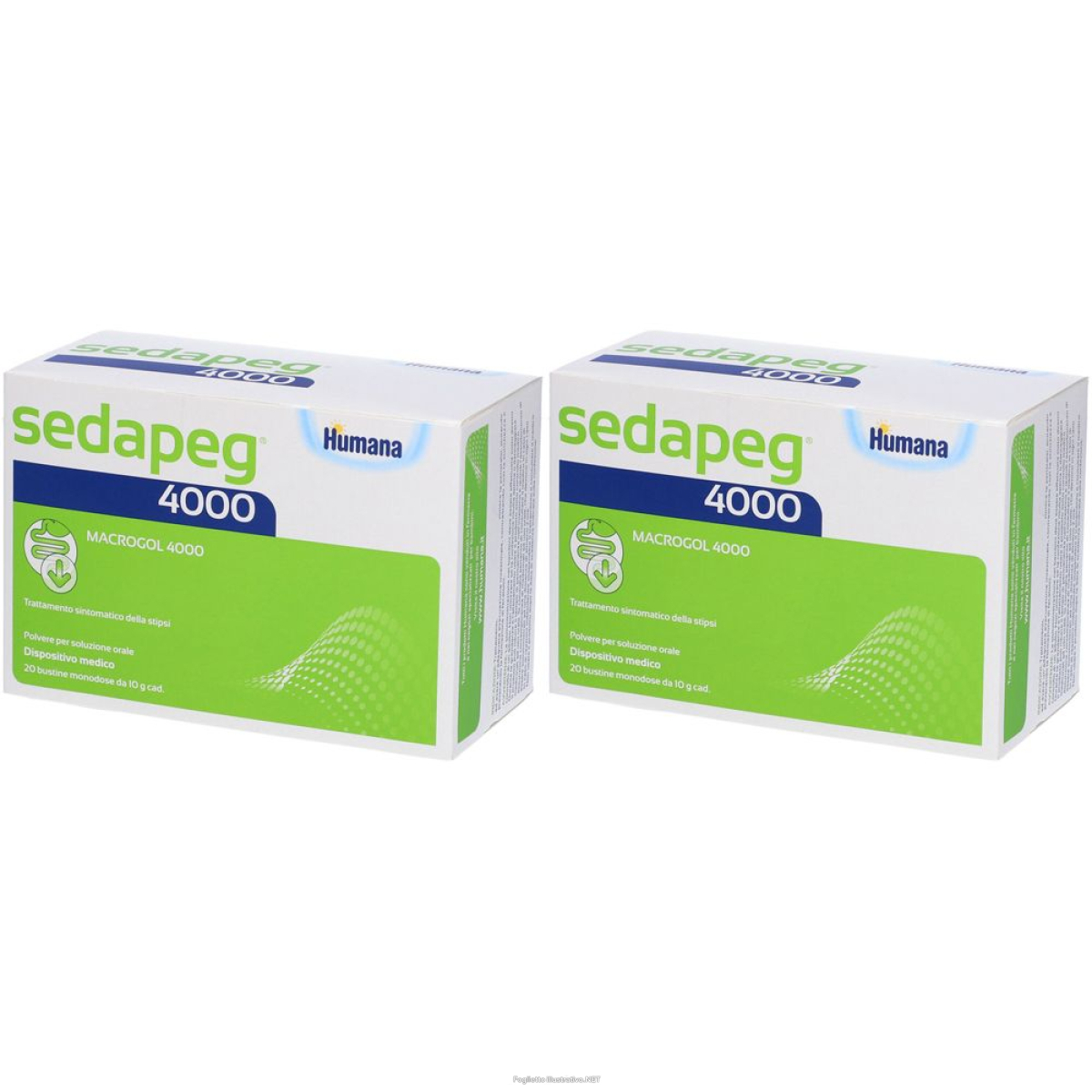 Trova prezzi di humana sedapeg 4000 set da 2 2x20x10 g bustina e compra online