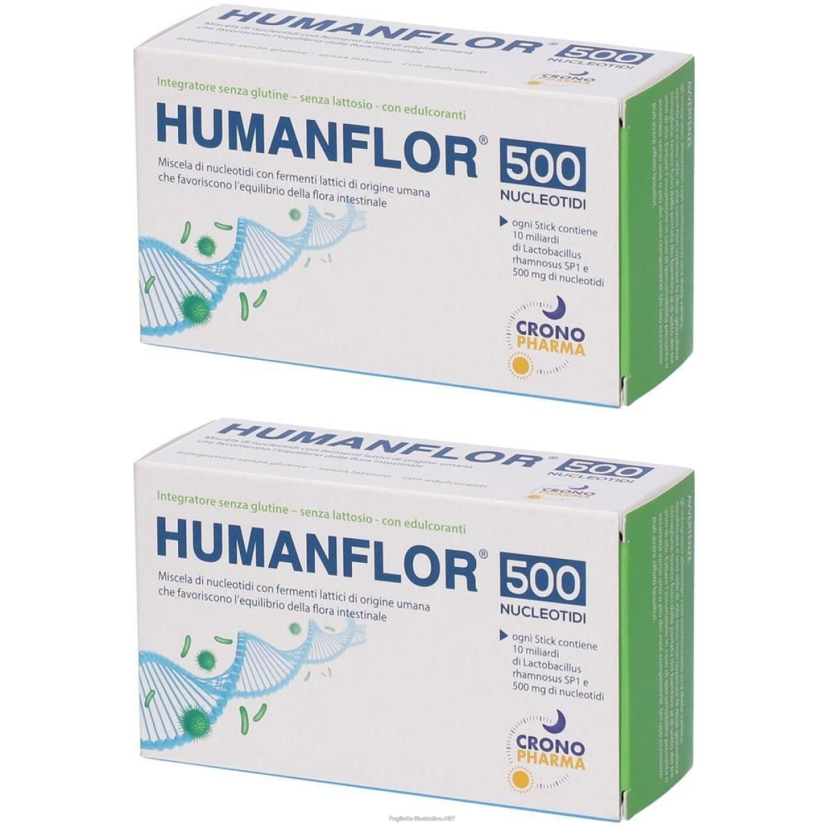 Trova prezzi di Humanflor 500 Nucleotidi 8 Stick Pack 2x15 g e compra online