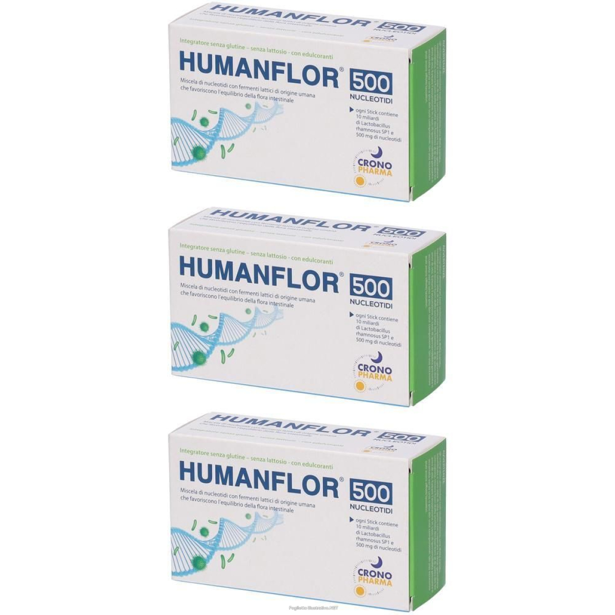 Trova prezzi di Humanflor 500 Nucleotidi 8 Stick Pack 3x15 g e compra online