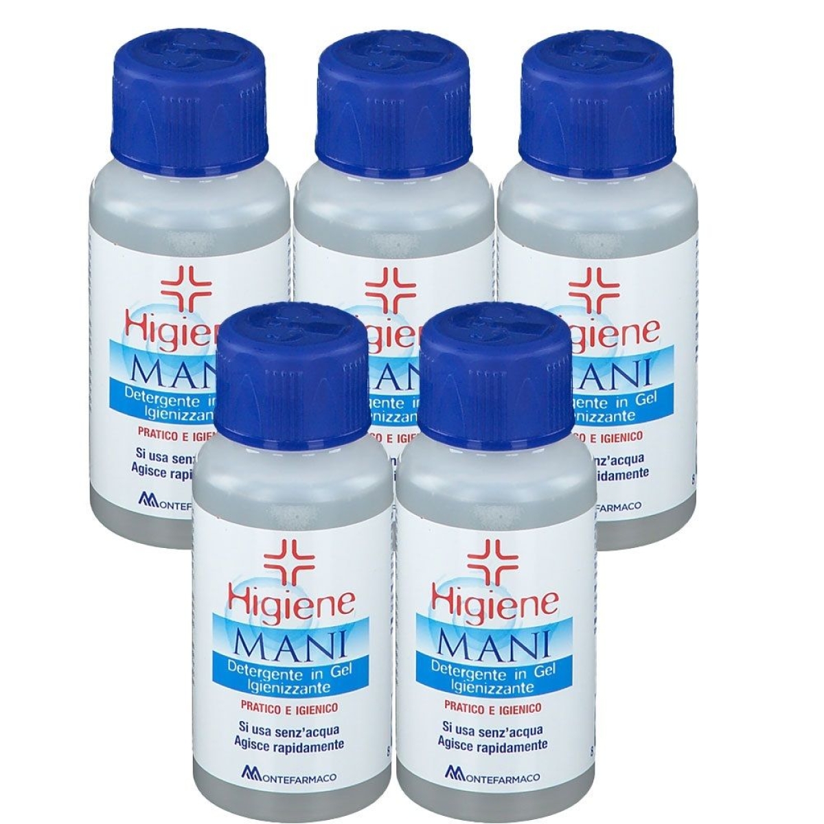 Trova prezzi di hygiene mani detergente in gel igienizzante set da 5 5x100 ml e compra online