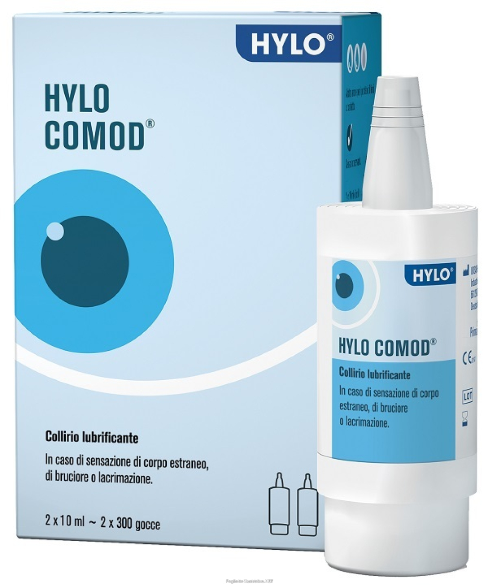 Trova prezzi di hylo-comod gocce oculari ialuronato di sodio 0,1% 2 flaconc ini da 10 ml e compra online