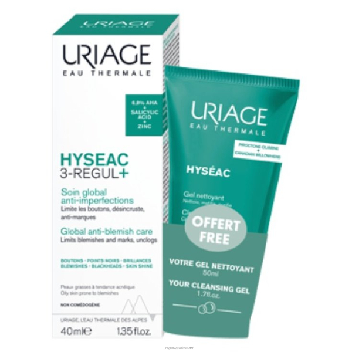 Trova prezzi di hyseac 3regul+ e gel detergente uriage e compra online