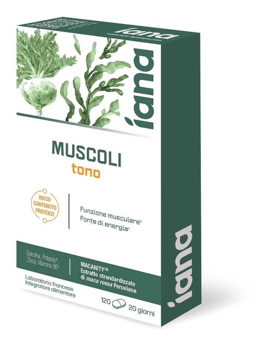 Cerca Offerte di Íana muscoli tono integratore per la normale funzione muscolare e il metabolismo energetico 120 capsule e acquista online