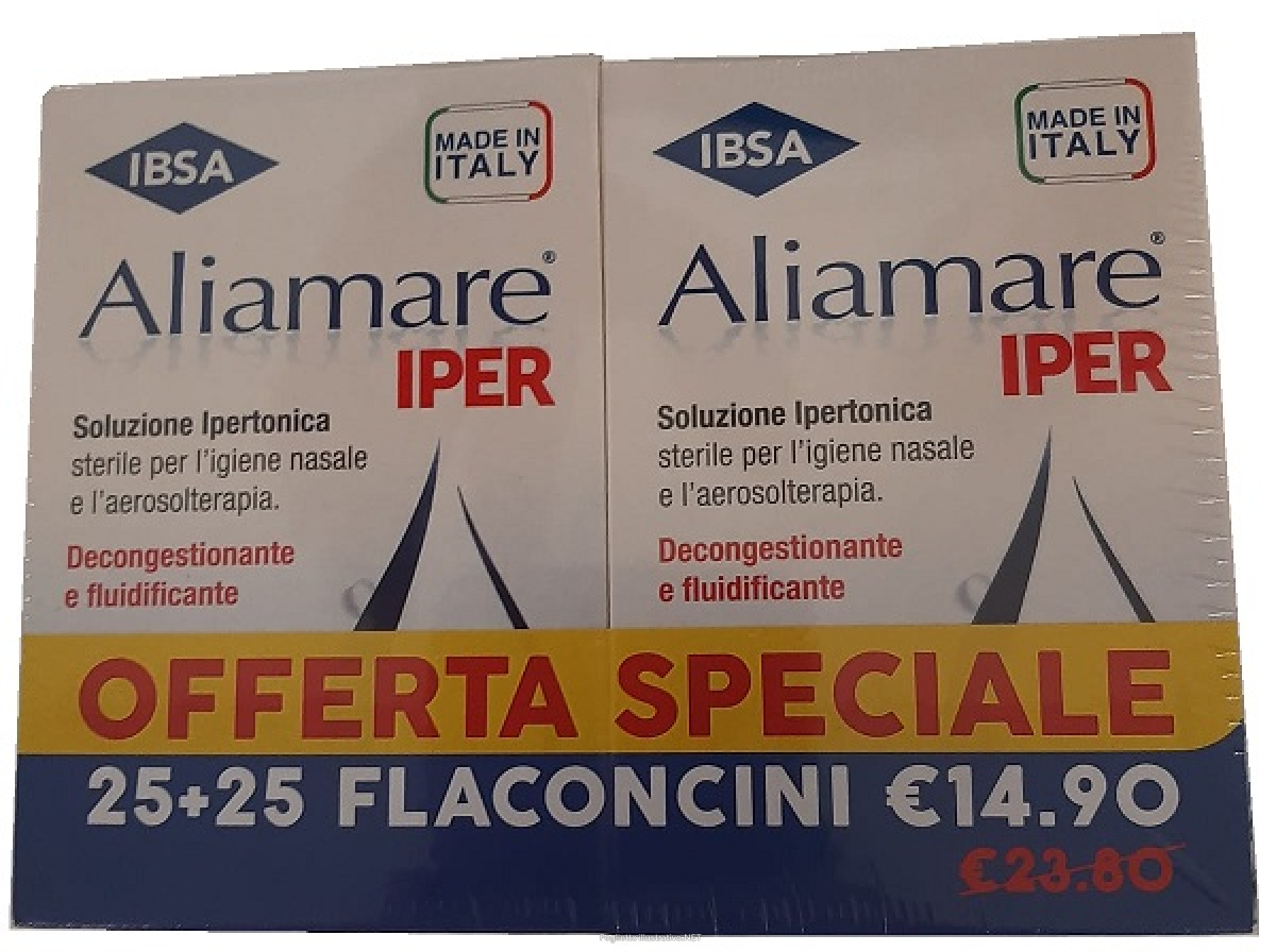 Cerca Offerte di ibsa farmaceutici italia aliamare iper 25 + 25 flaconcini 5 ml bipacco e acquista online