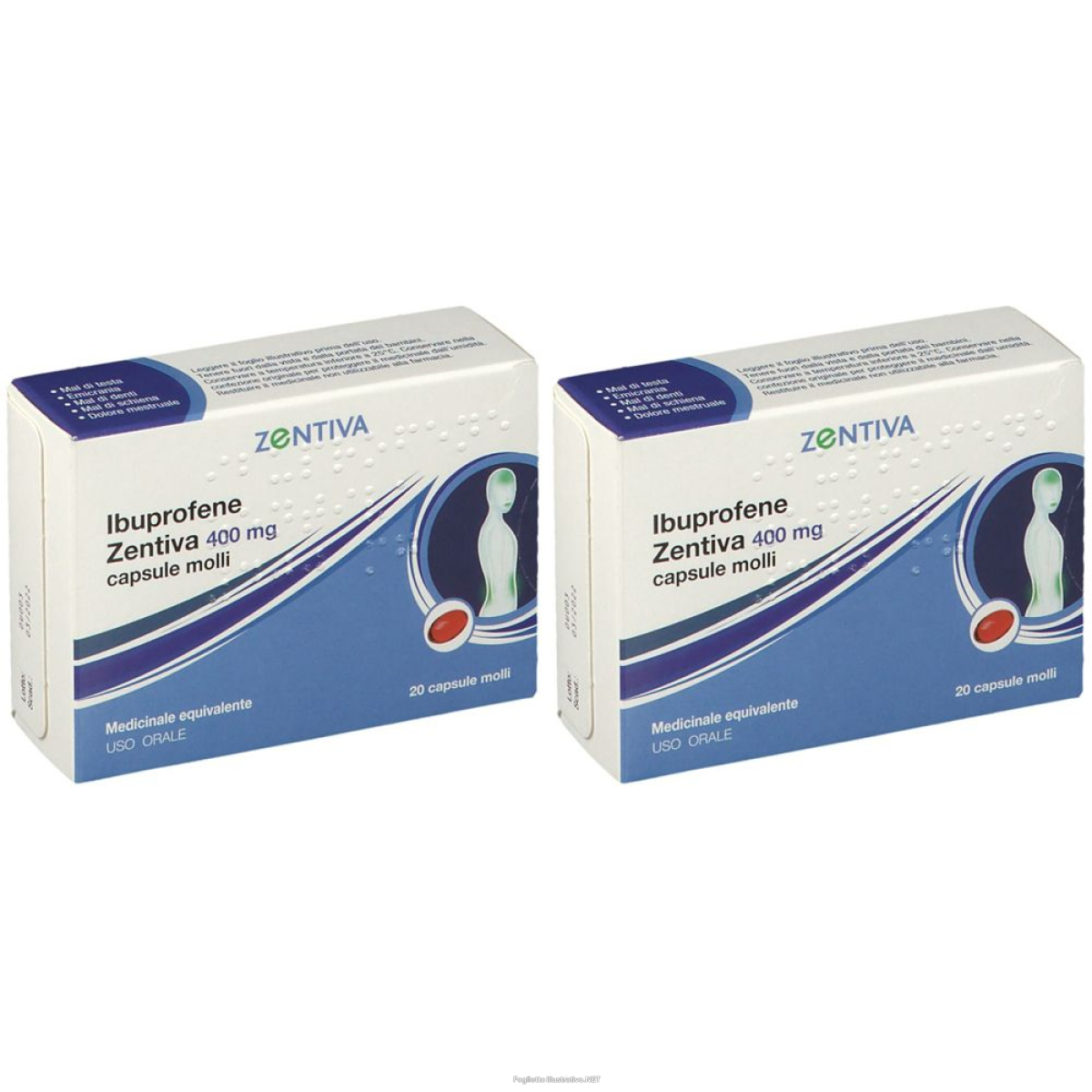 Cerca Offerte di ibuprofene zentiva 400 mg 20 capsule molli set da 2 2x20 pz mo e acquista online