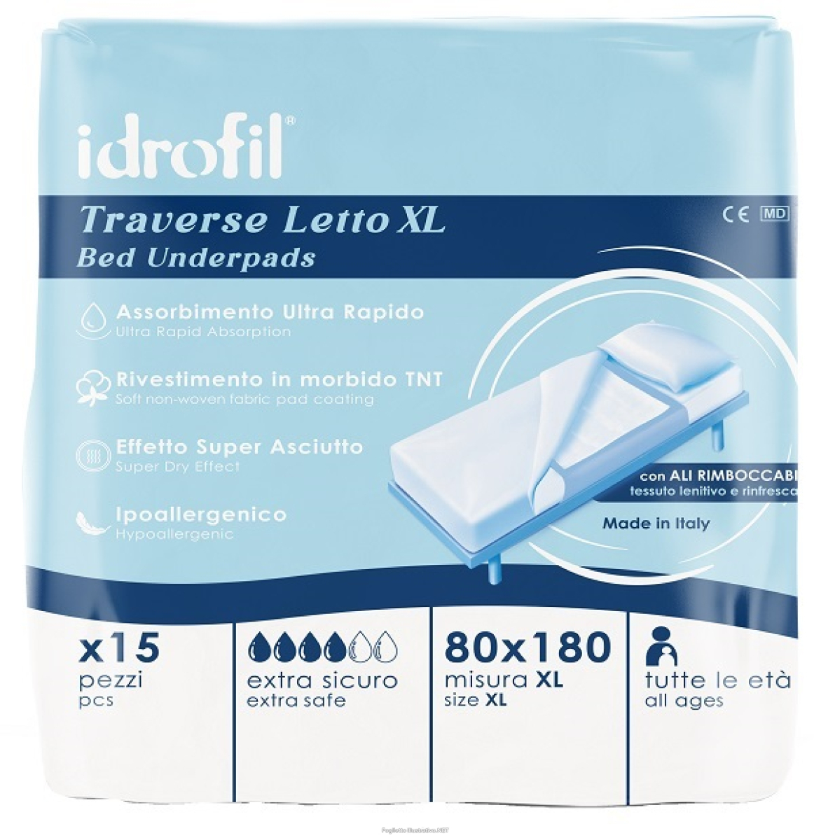 Cerca Offerte di idrofil traversa letto xl 80x180 cm 15 pezzi e acquista online