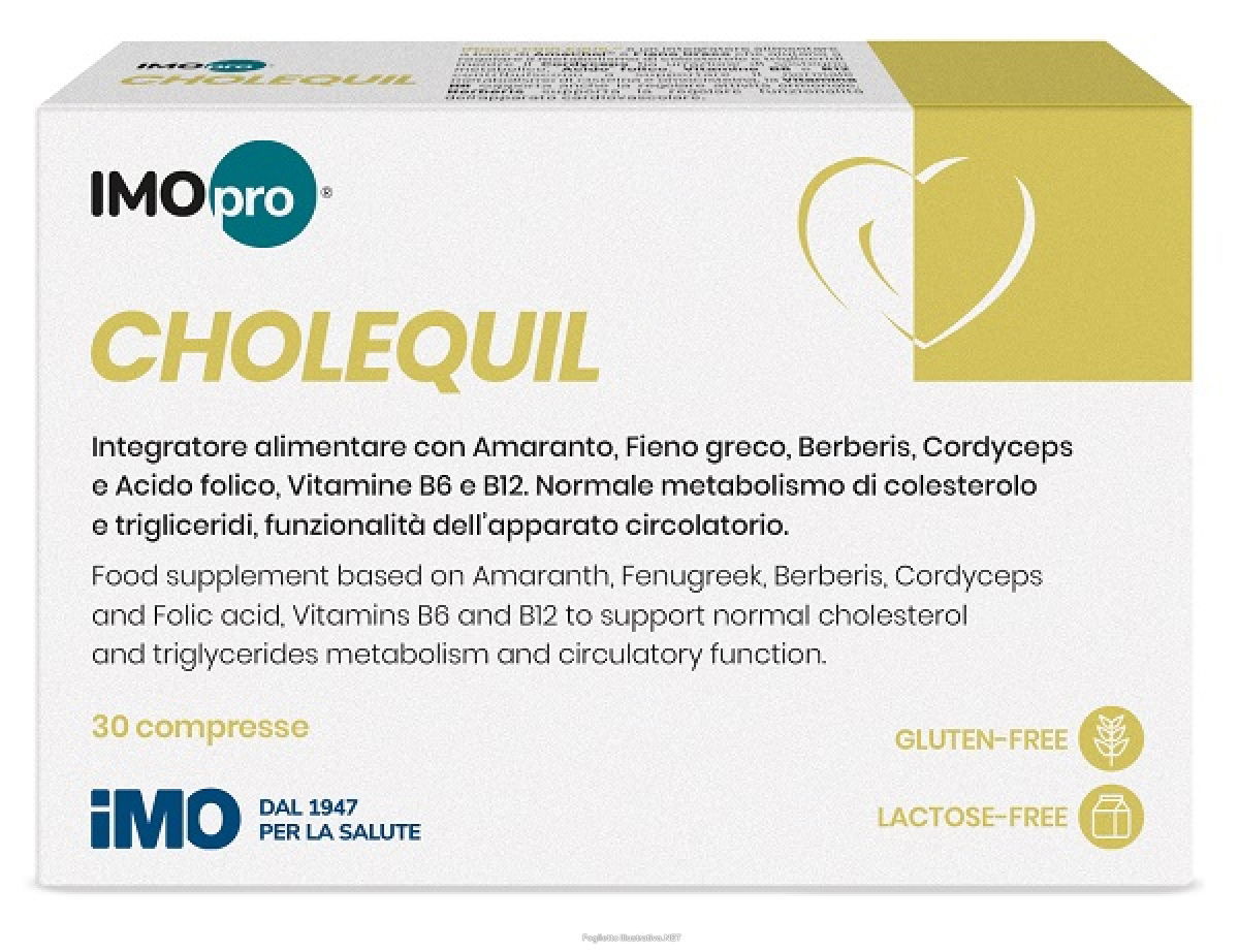 Cerca Offerte di imopro cholequil integratore per il metabolismo di colesterolo e trigliceridi 30 compresse e acquista online