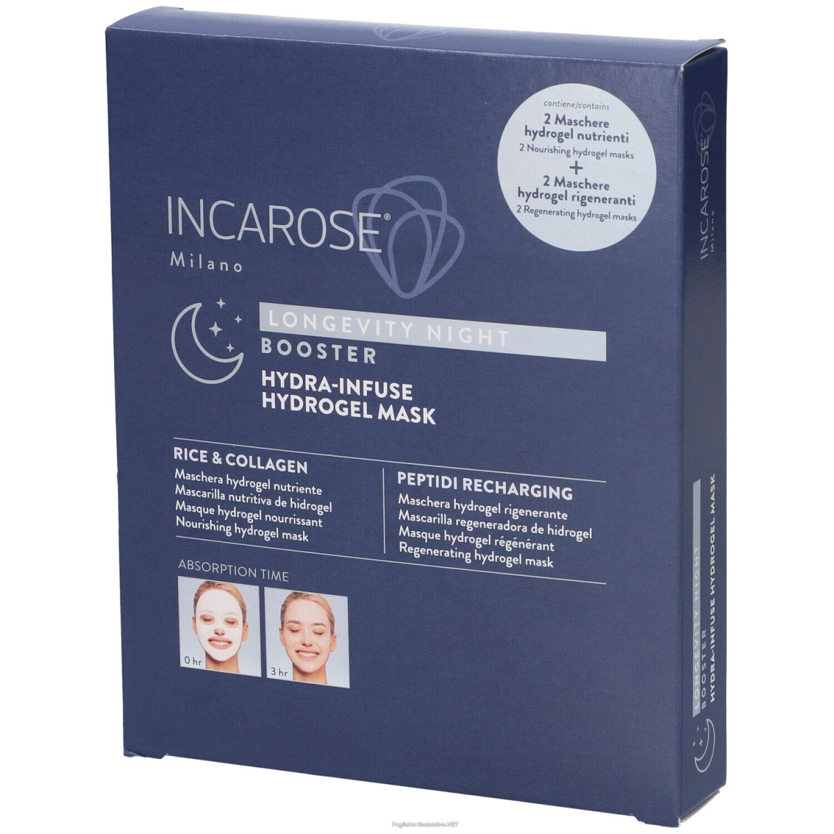 Cerca Offerte di incarose longevity night booster cofanetto 2 maschera hydrogel nutrien e acquista online