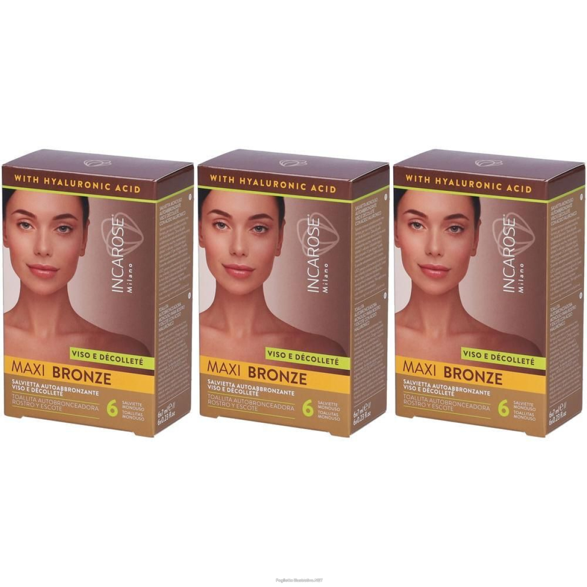 Cerca Offerte di incarose® maxi bronze 6 salviette viso décolleté 3x60 ml e acquista online