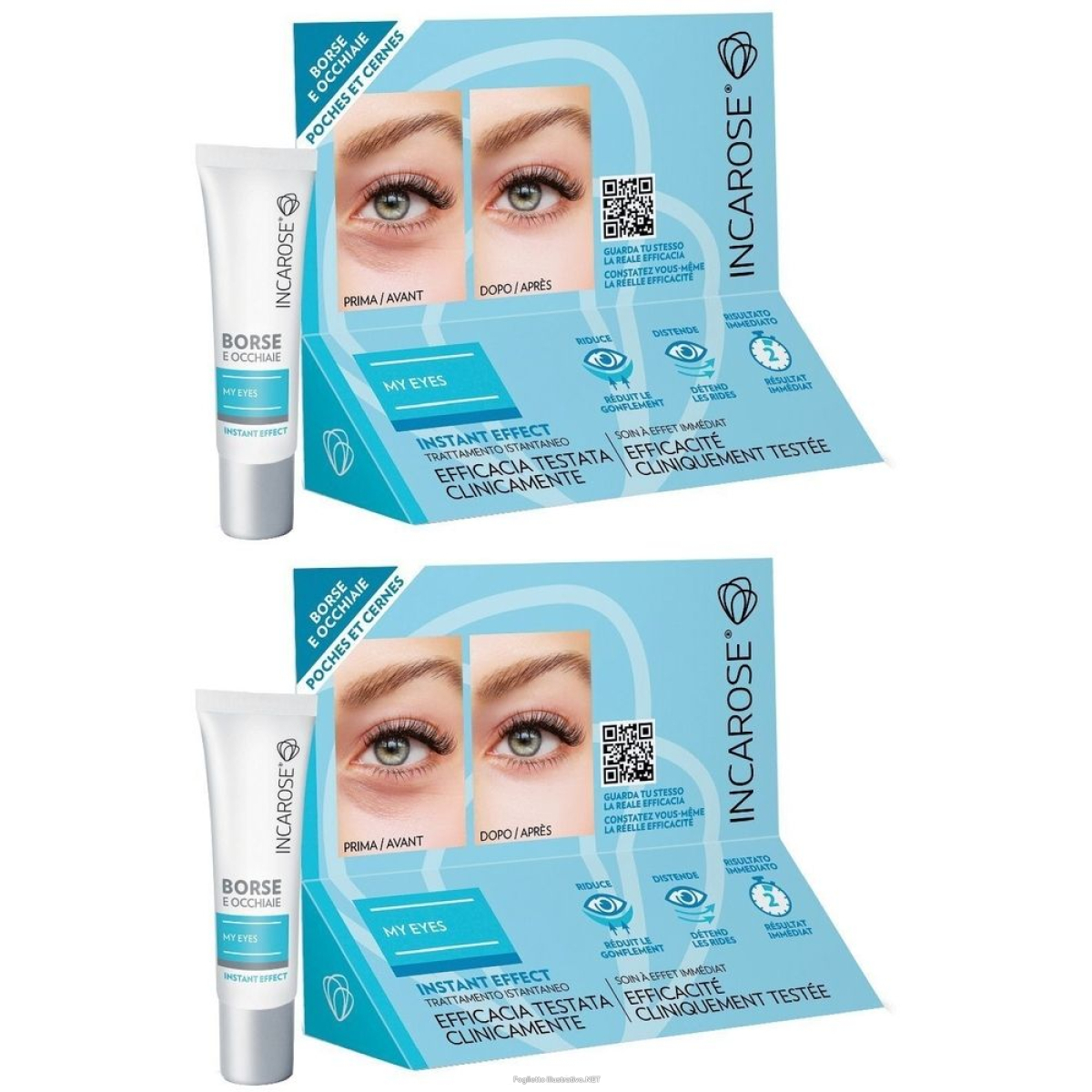 Cerca Offerte di incarose my eyes instant effect borse e occhiaie set da 2 2x8 ml crema e acquista online