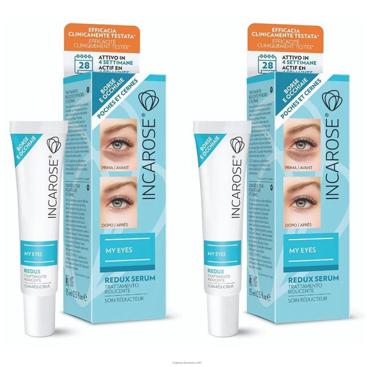 Cerca Offerte di incarose my eyes redux serum borse occhiaie 2x15 ml e acquista online