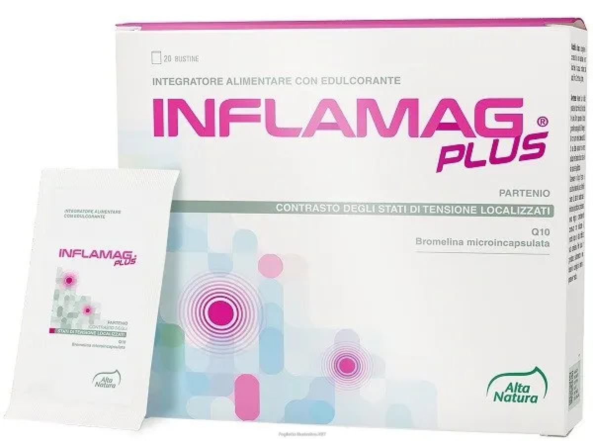 Cerca Offerte di inflamag plus integratore per contrastare gli stati di tensione localizzati e per il benessere articolare e muscolare 20 bustine e acquista online