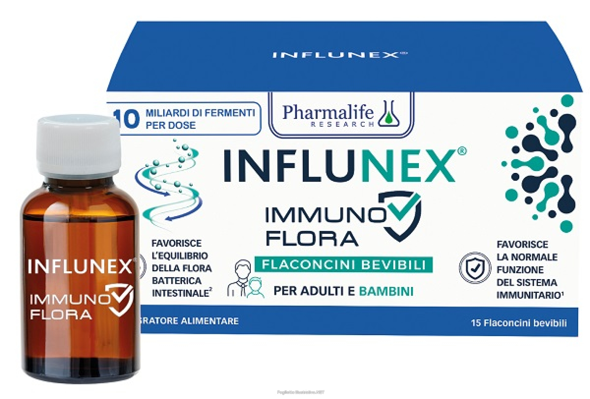 Cerca Offerte di influnex immunoflora integratore per il sistema immunitario e l'equilibrio della flora intestinale 15 flaconcini x 10ml e acquista online
