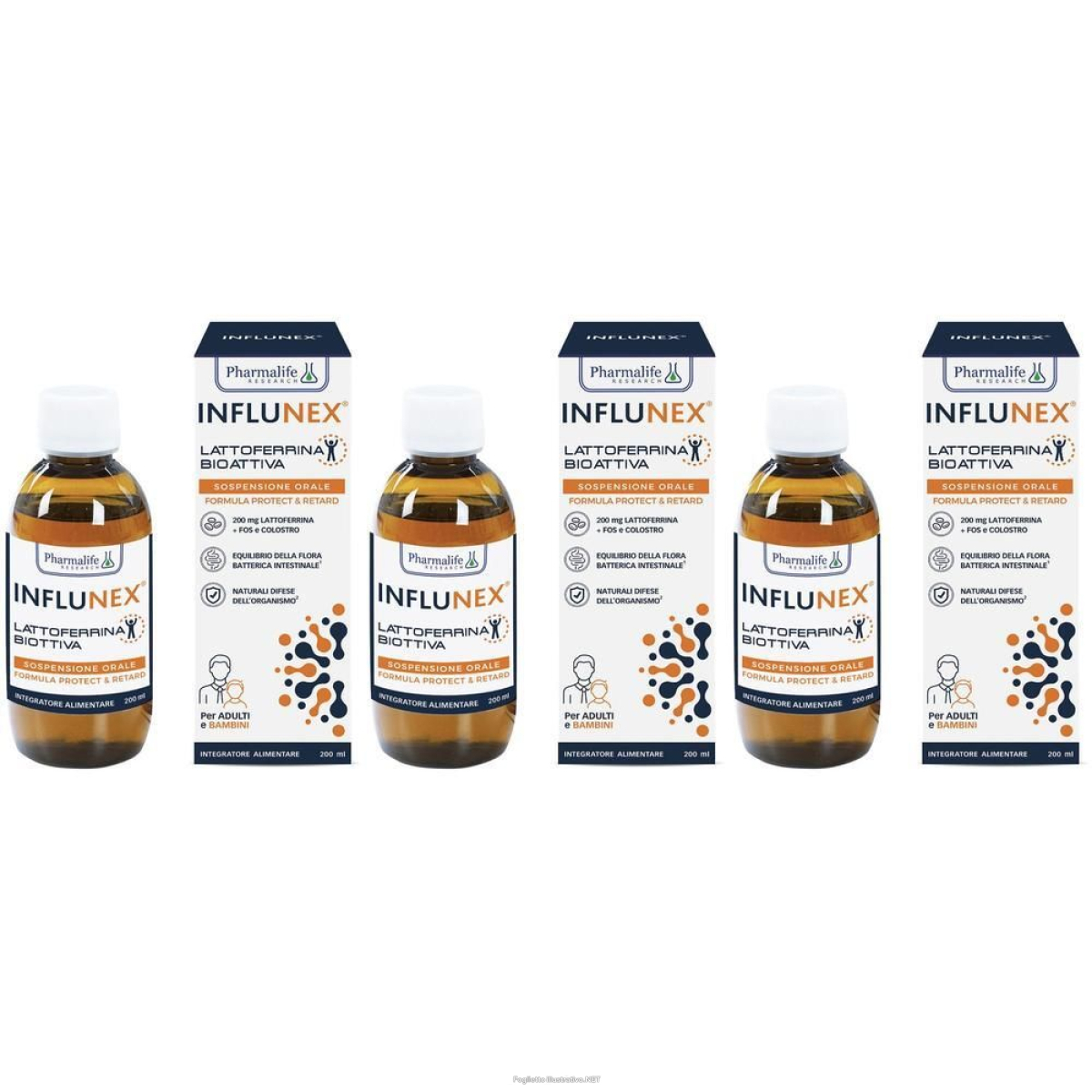 Cerca Offerte di influnex lattoferrina bioattiva 200 ml 3x200 ml sospensione e acquista online