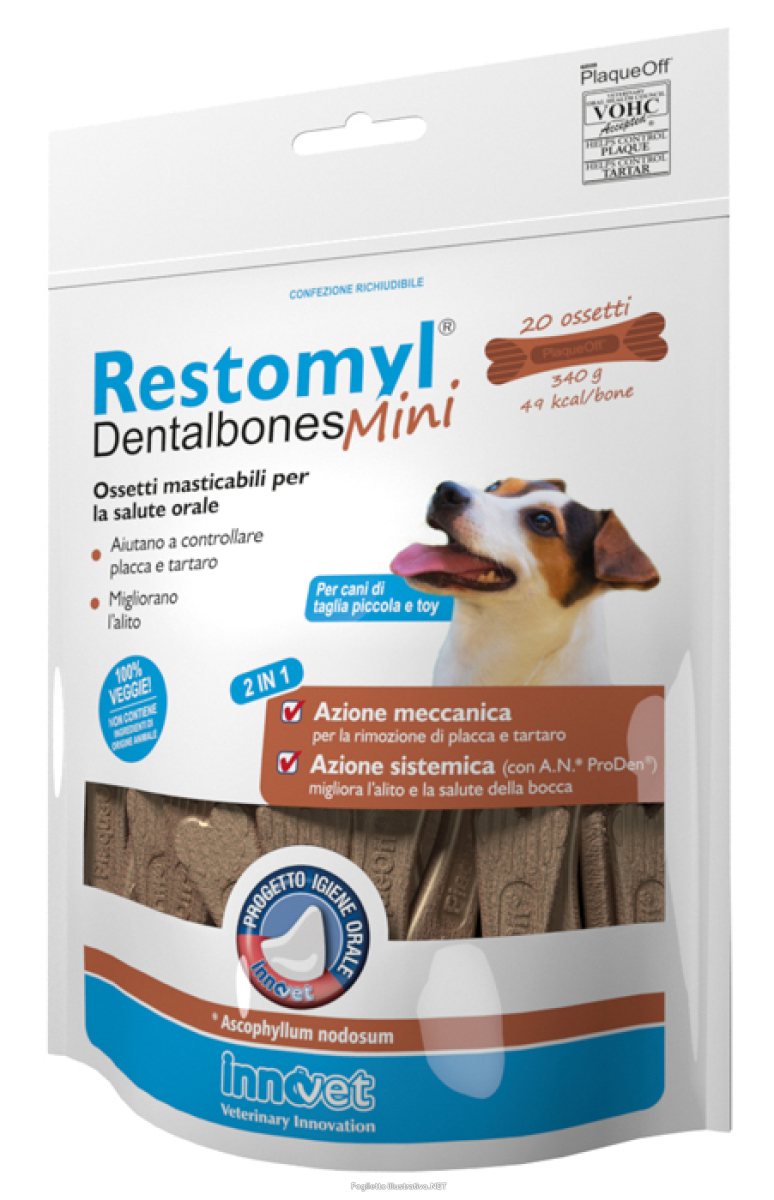 Cerca Offerte di innovet restomyl dentalbones mini ossetti masticabili 340g innovet e acquista online