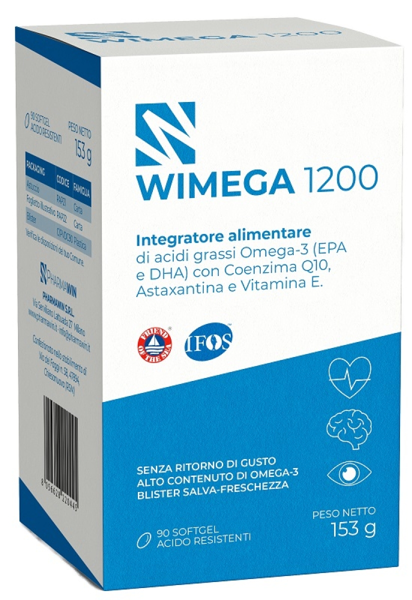Cerca Offerte di Integratore wimega 1200 omega-3 con coenzima q10, 90 softgel e acquista online