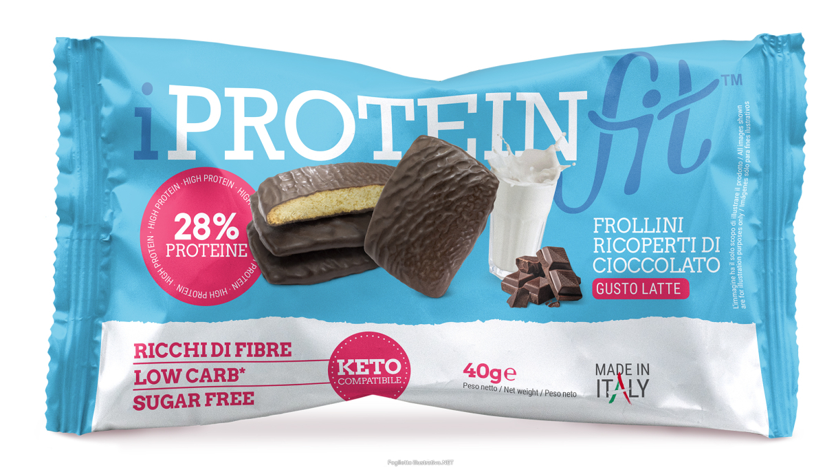 Cerca Offerte di iproteinfit frollini gusto latte ricoperti di cioccolato, 40 g e acquista online